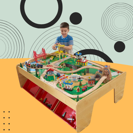 KidKraft 17850 Waterfall Mountain Wooden Train Set