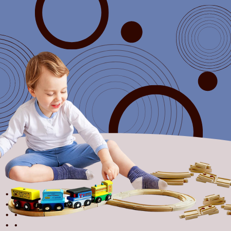 Tiny Conductors Wooden Train Track Set
