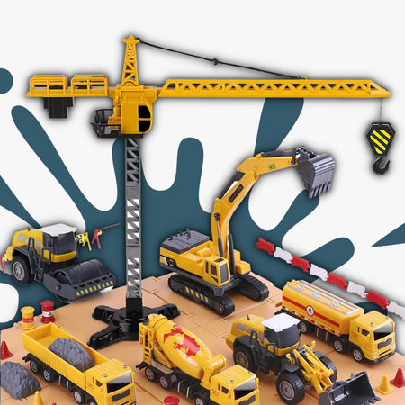 iPlay, iLearn 8008 Construction Site Vehicles Toy Set