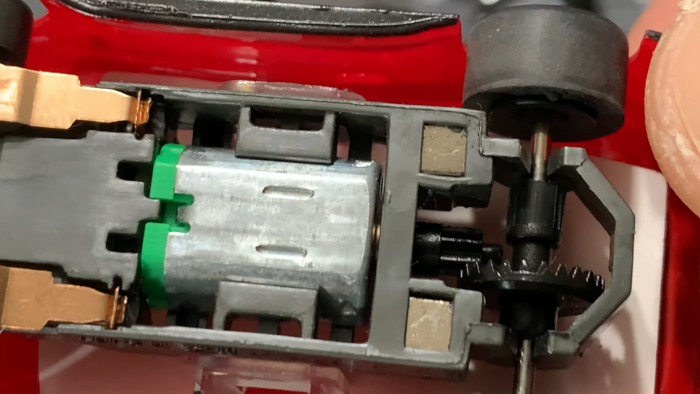 ho slot car down