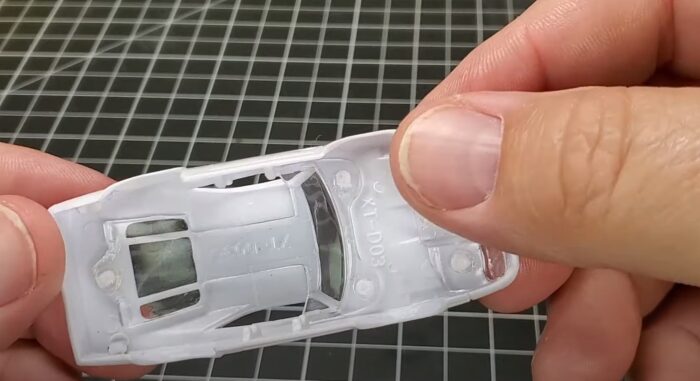 prepare slot car for painting